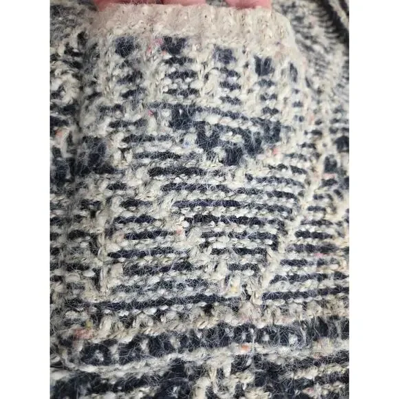 Ethereal Women Small Confetti Knit Cardigan Shawl Cozy Sweater Fuzzy Boho Tribal - Picture 7 of 8